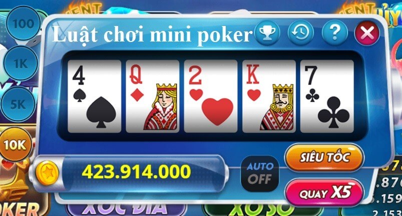 Mini Poker – Hướng dẫn chơi mini poker, Cách nổ hũ dễ dàng trong trò chơi